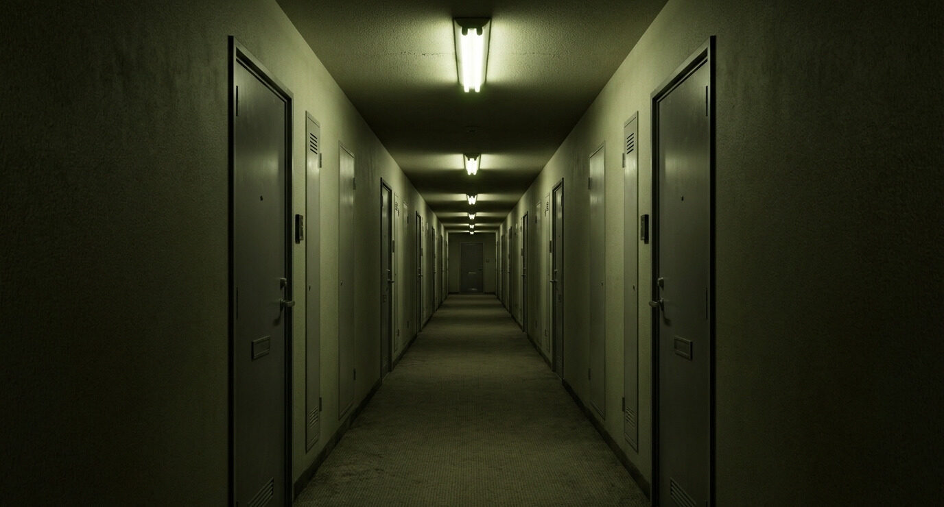 Double-loaded corridor interior