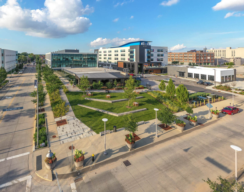 Aerial of the Cortex Innovation Community district in St. Louis