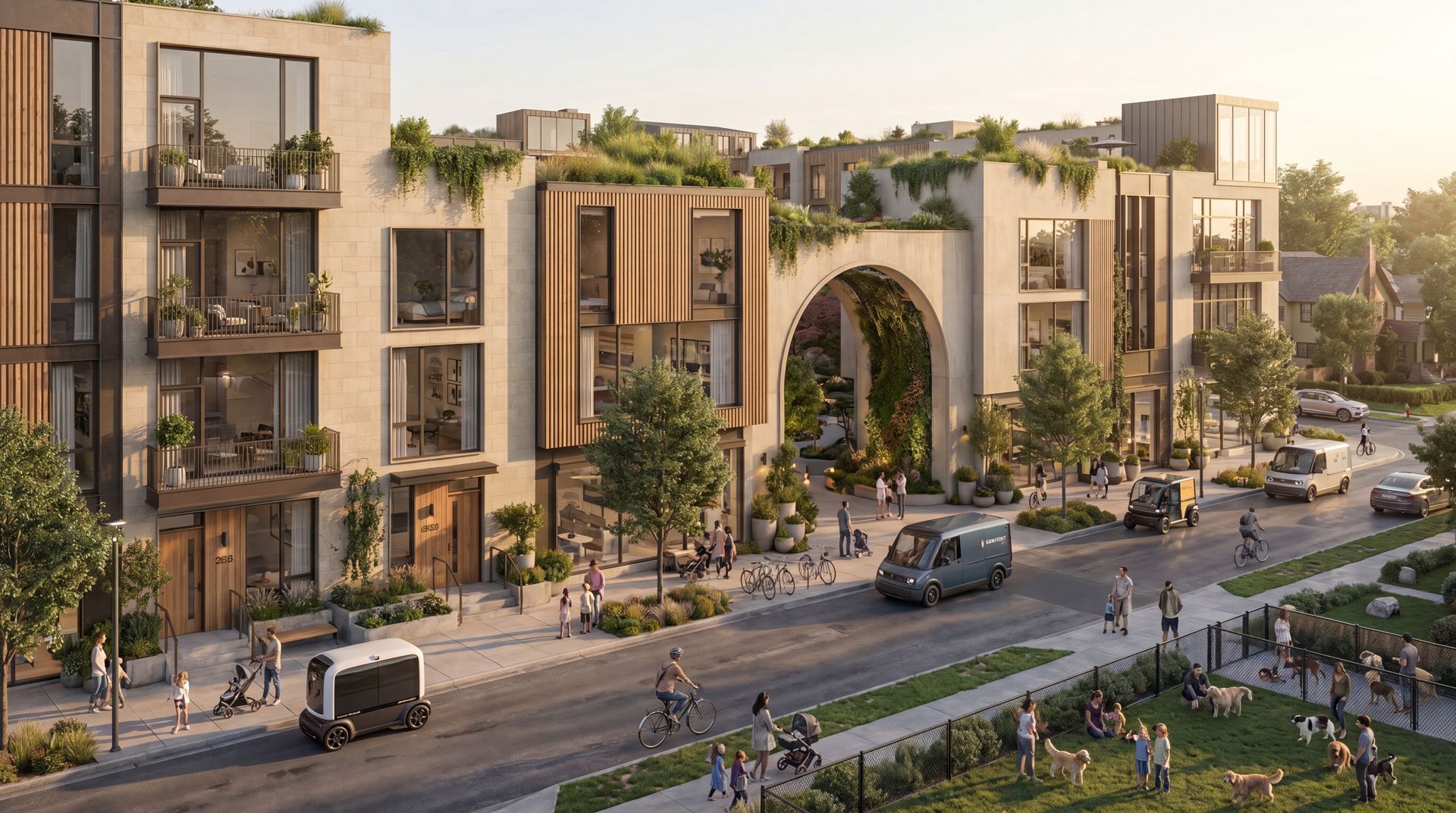 Scandi Block street level render