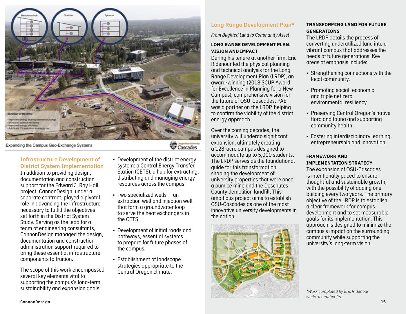 Long Range Development Plan: 2018 SCUP award-winning campus vision, led by Eric Ridenour, with the 24-acre Innovation District master plan.