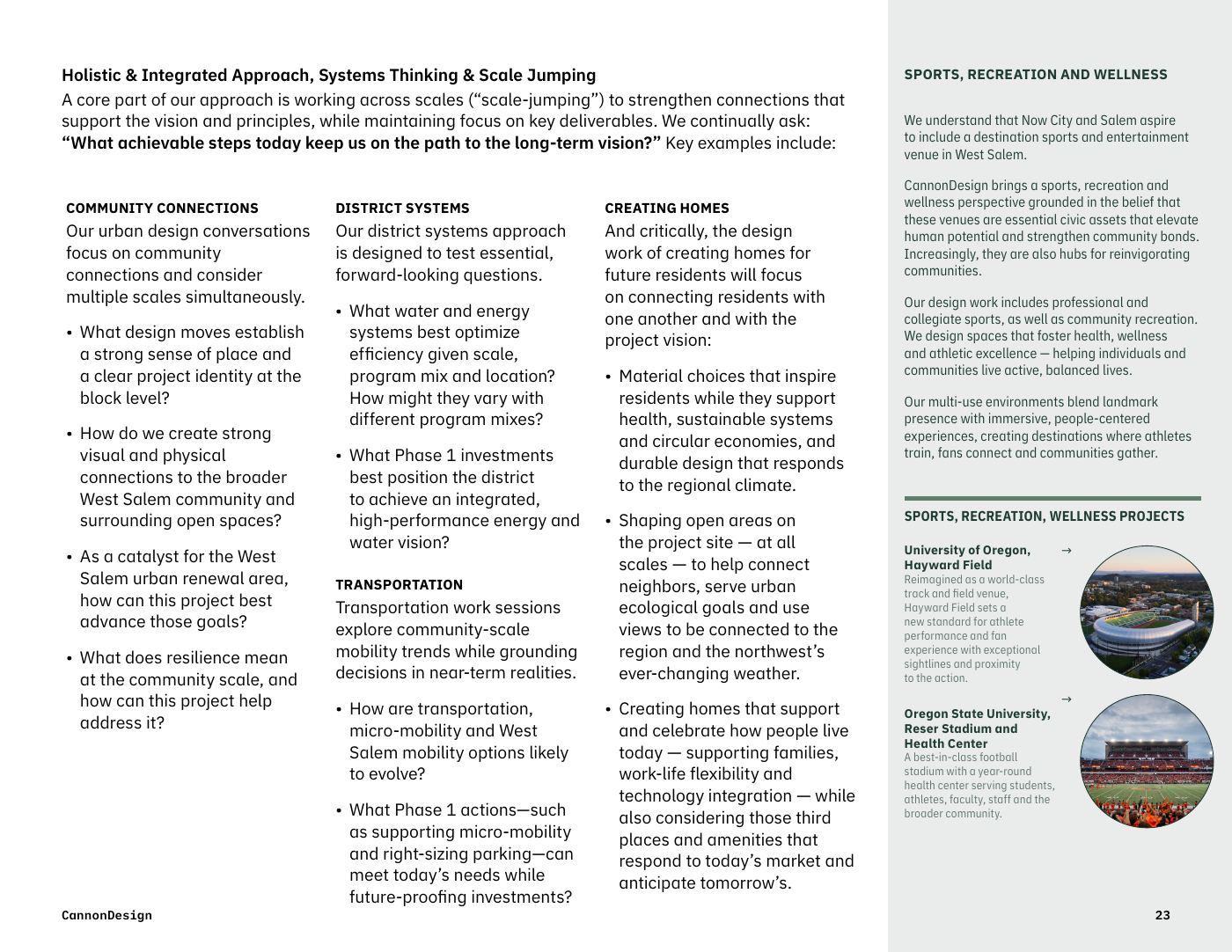 Holistic and integrated approach: systems thinking and scale jumping.