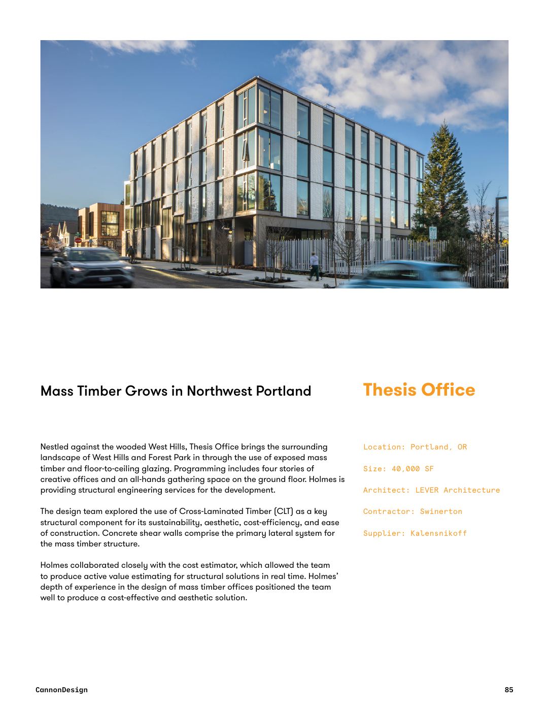 Mass timber grows in Northwest Portland.