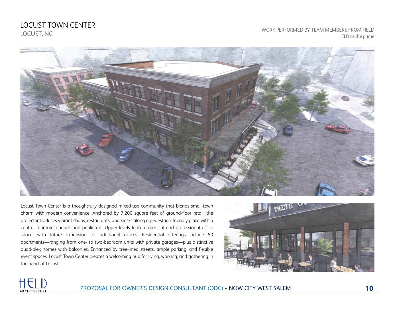Locust Town Center, NC: walkable town-center placemaking.