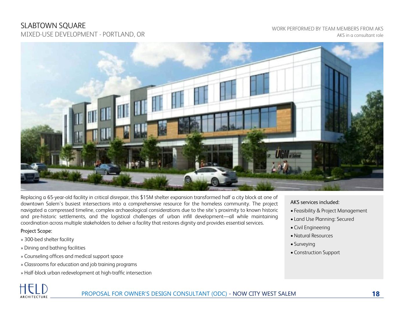 Slabtown Square: landscape and public realm.