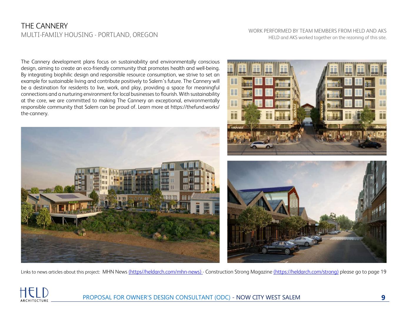 The Cannery, Willamette riverfront: mass timber, geothermal, native landscape. Held and AKS entitled this site together.